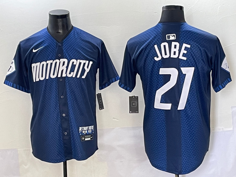 Men's Detroit Tigers Jackson Jobe #21 Navy City Connect Limited Jersey
